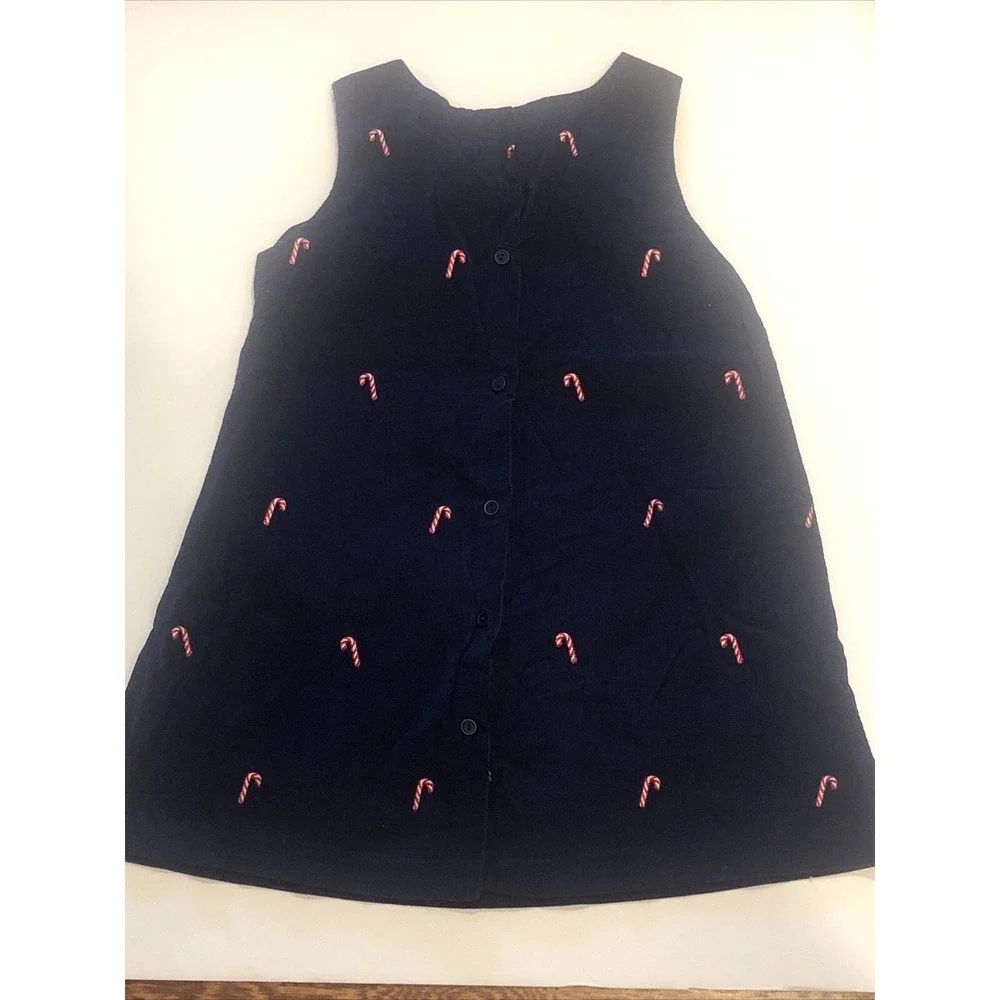Funtasia! Too Christmas Candy Cane Dress Girl's Size 6 USA‎ MADE Blue